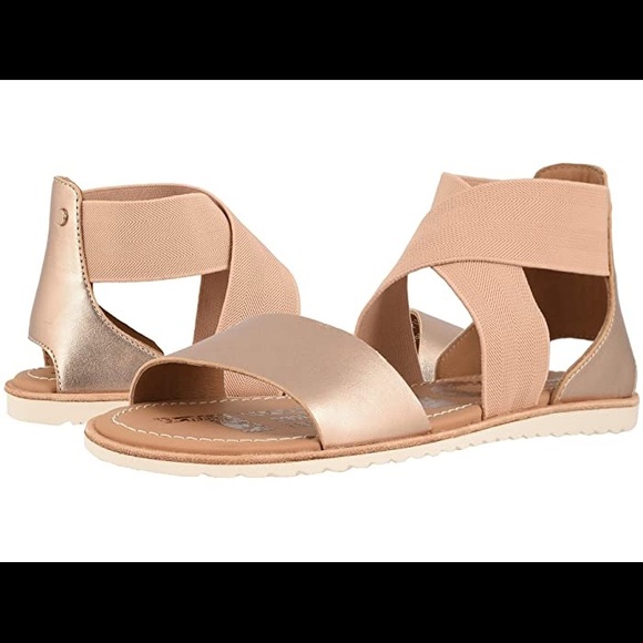 sorel rose gold sandals